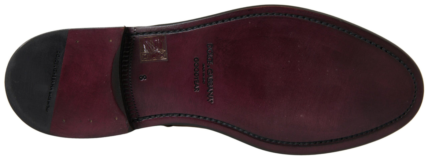 Dolce & Gabbana Braun Leder Chelsea Herren Stiefel Schuhe