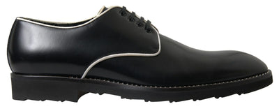 Dolce & Gabbana Schwarz Weiß Leder Formale Schuhe