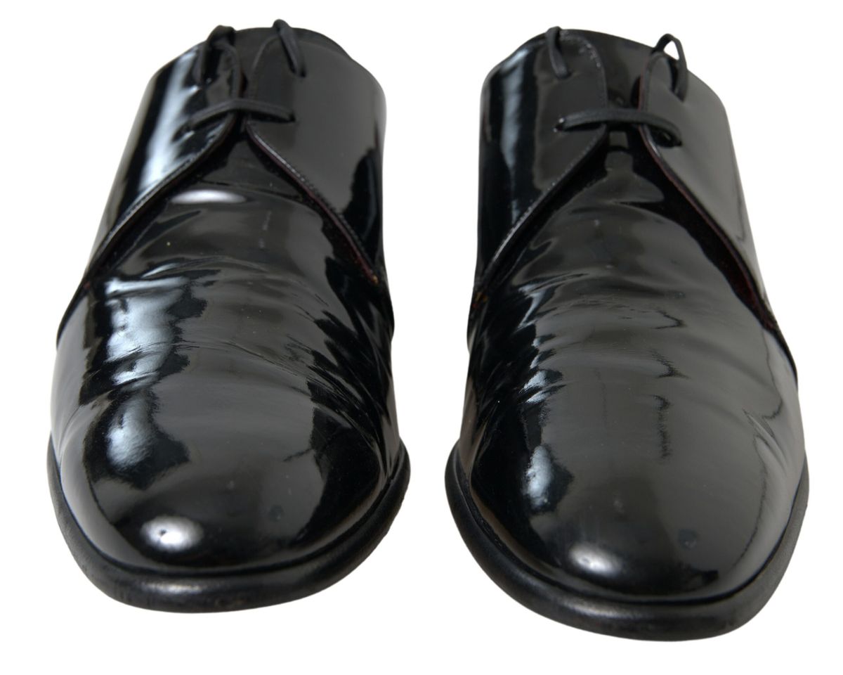 Dolce & Gabbana Schwarze Lackleder-Schuhe