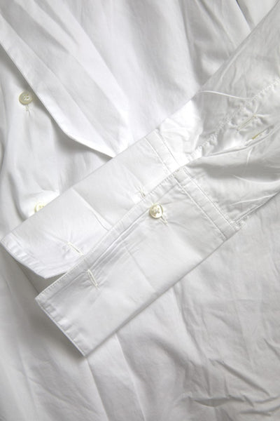 Dolce & Gabbana Weißes Baumwoll-Top mit Ascot-Kragen und langen Ärmeln