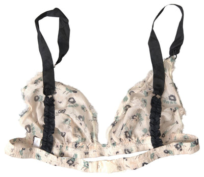 Costume National Beige Floral Unterwäsche Bikini-BH
