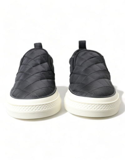 Dolce & Gabbana Schwarz gesteppt Slip On Low Top Sneakers Schuhe