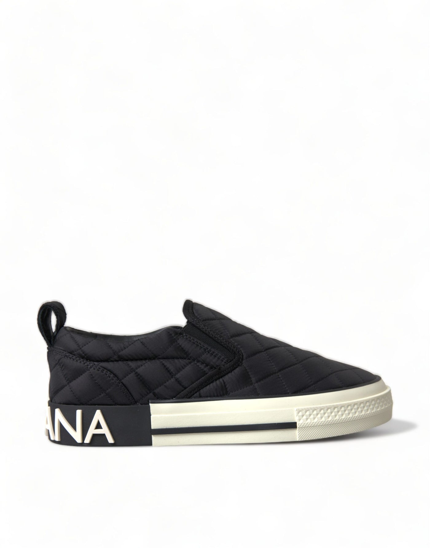 Dolce & Gabbana Schwarz gesteppt Slip On Low Top Sneakers Schuhe