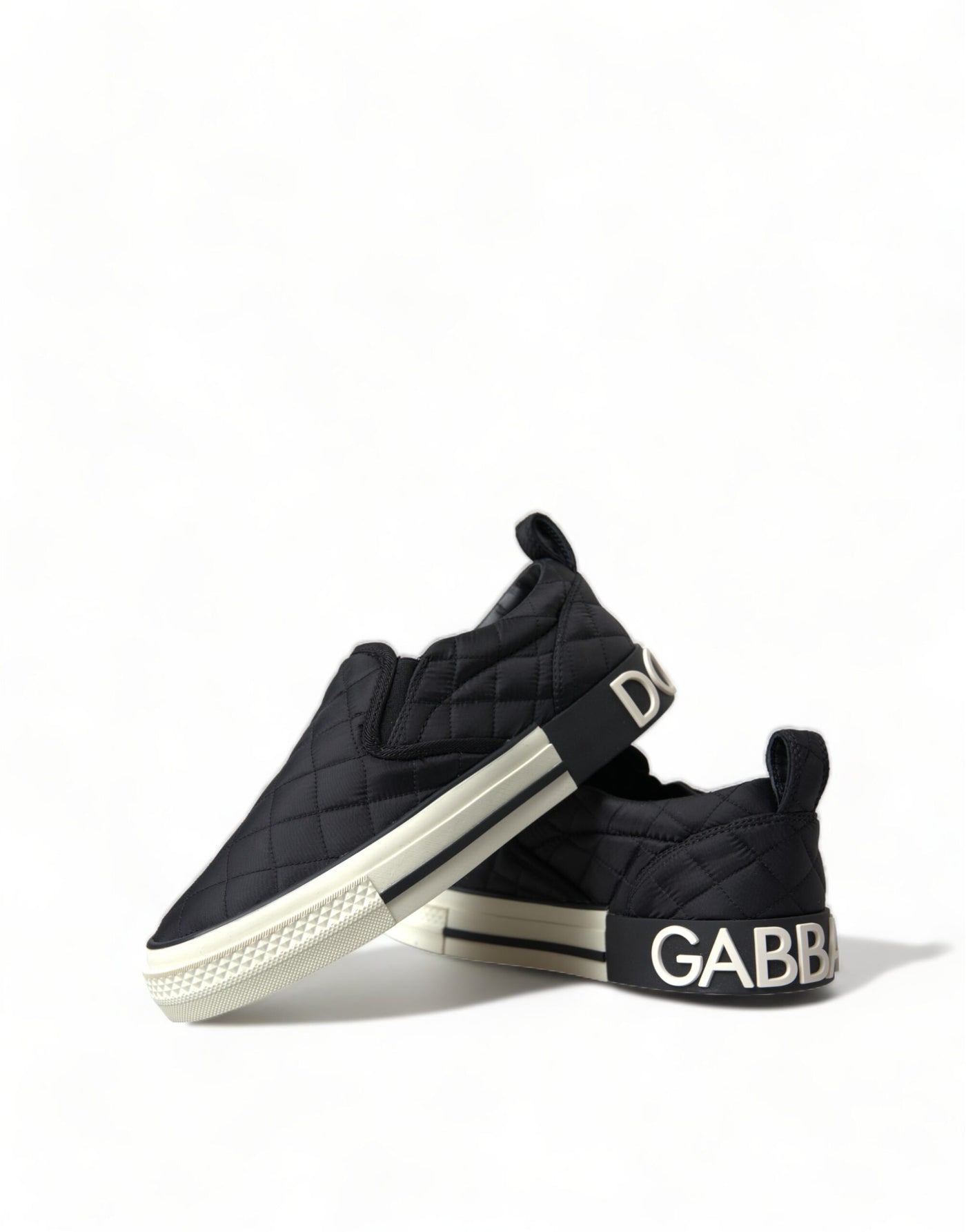 Dolce & Gabbana Schwarz gesteppt Slip On Low Top Sneakers Schuhe
