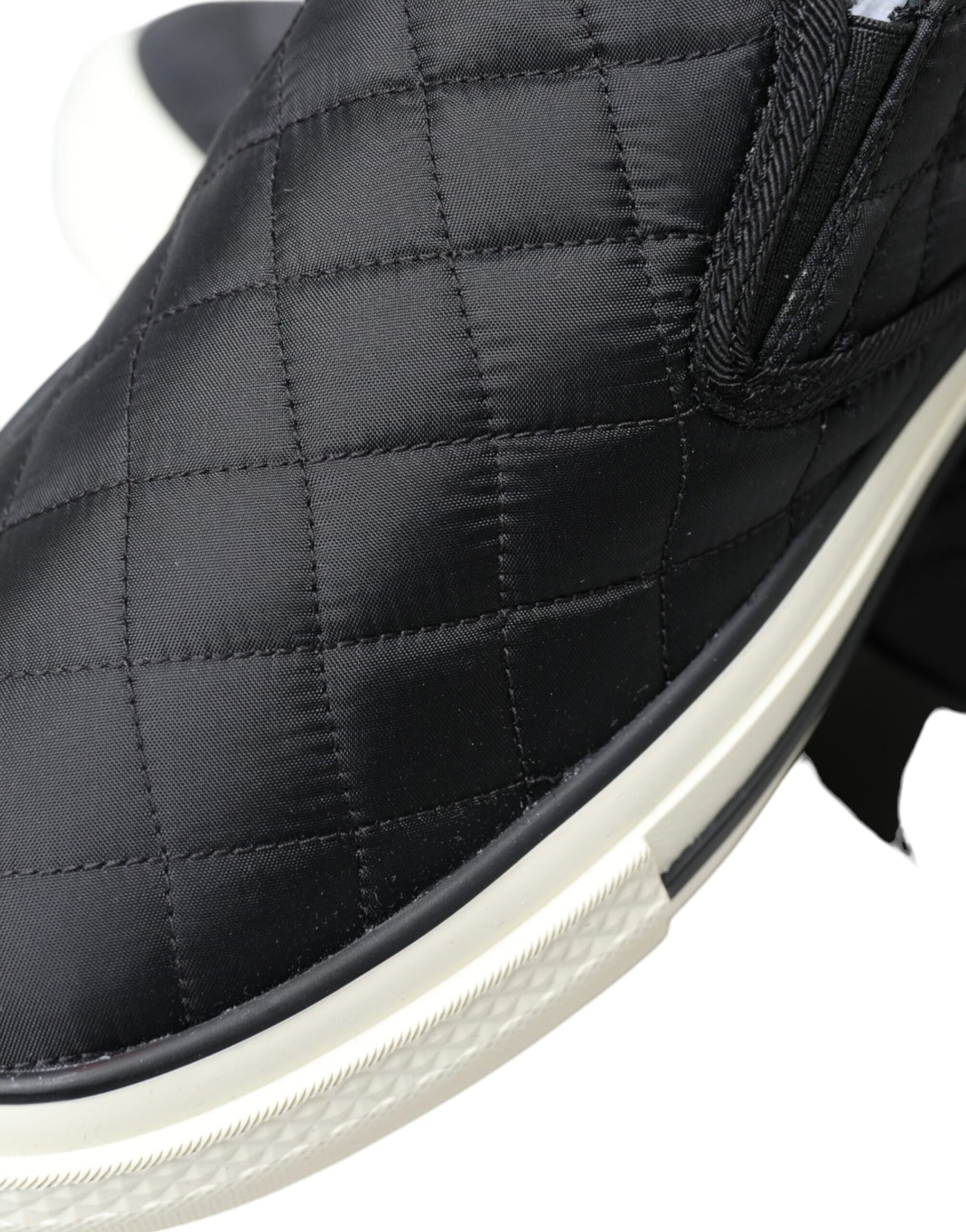 Dolce & Gabbana Schwarz gesteppt Slip On Low Top Sneakers Schuhe