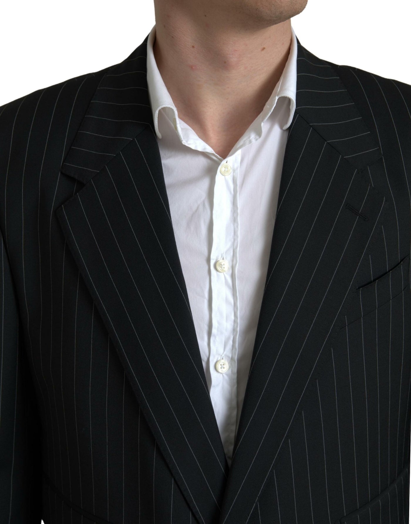 Dolce & Gabbana Schwarz gestreifter einreihiger SICILIA Blazer