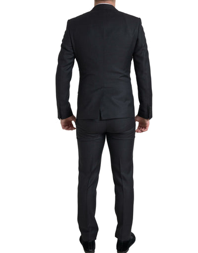 Dolce & Gabbana Schwarzer 3-teiliger einreihiger MARTINI Anzug