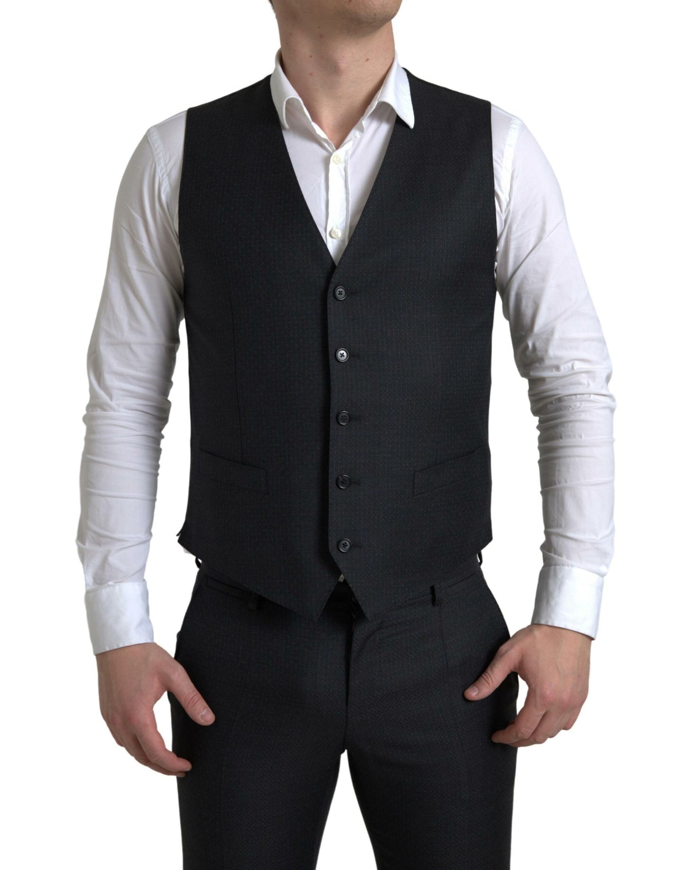 Dolce & Gabbana Schwarzer 3-teiliger einreihiger MARTINI Anzug
