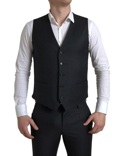 Dolce & Gabbana Schwarzer 3-teiliger einreihiger MARTINI Anzug