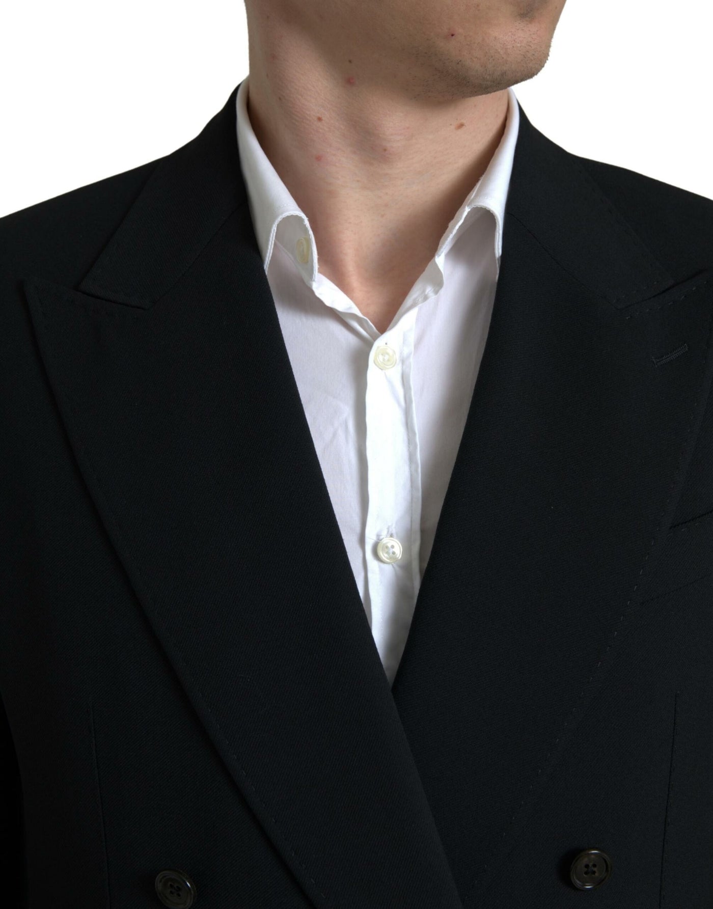 Dolce & Gabbana Schwarzer 2-teiliger Zweireiher SICILIA Anzug