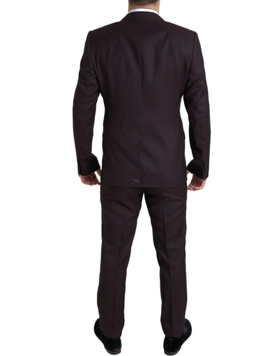 Dolce & Gabbana Kastanienbrauner 2-tlg. einreihiger MARTINI Anzug