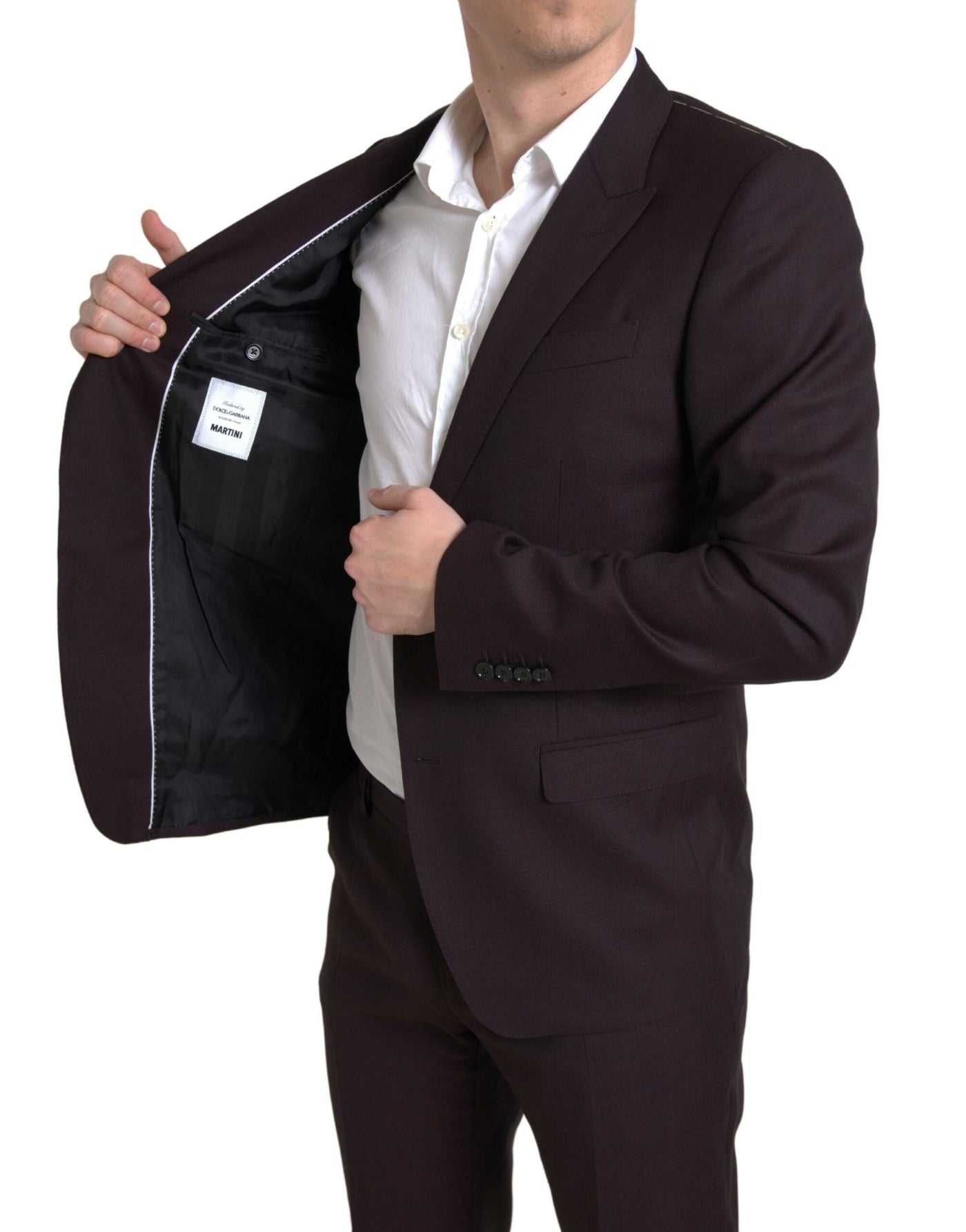 Dolce & Gabbana Kastanienbrauner 2-tlg. einreihiger MARTINI Anzug