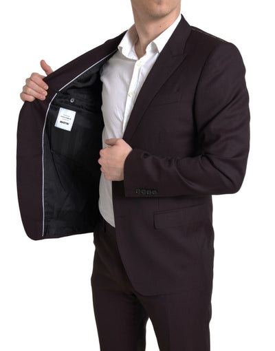 Dolce & Gabbana Kastanienbrauner 2-tlg. einreihiger MARTINI Anzug