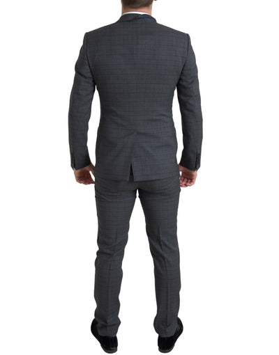 Dolce & Gabbana Grauer 2-teiliger einreihiger MARTINI Anzug