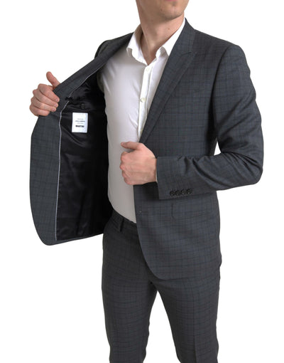 Dolce & Gabbana Grauer 2-teiliger einreihiger MARTINI Anzug