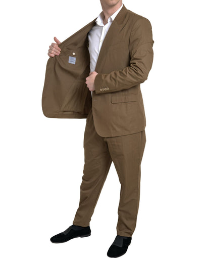 Dolce & Gabbana Brauner 2-teiliger einreihiger TAORMINA-Anzug