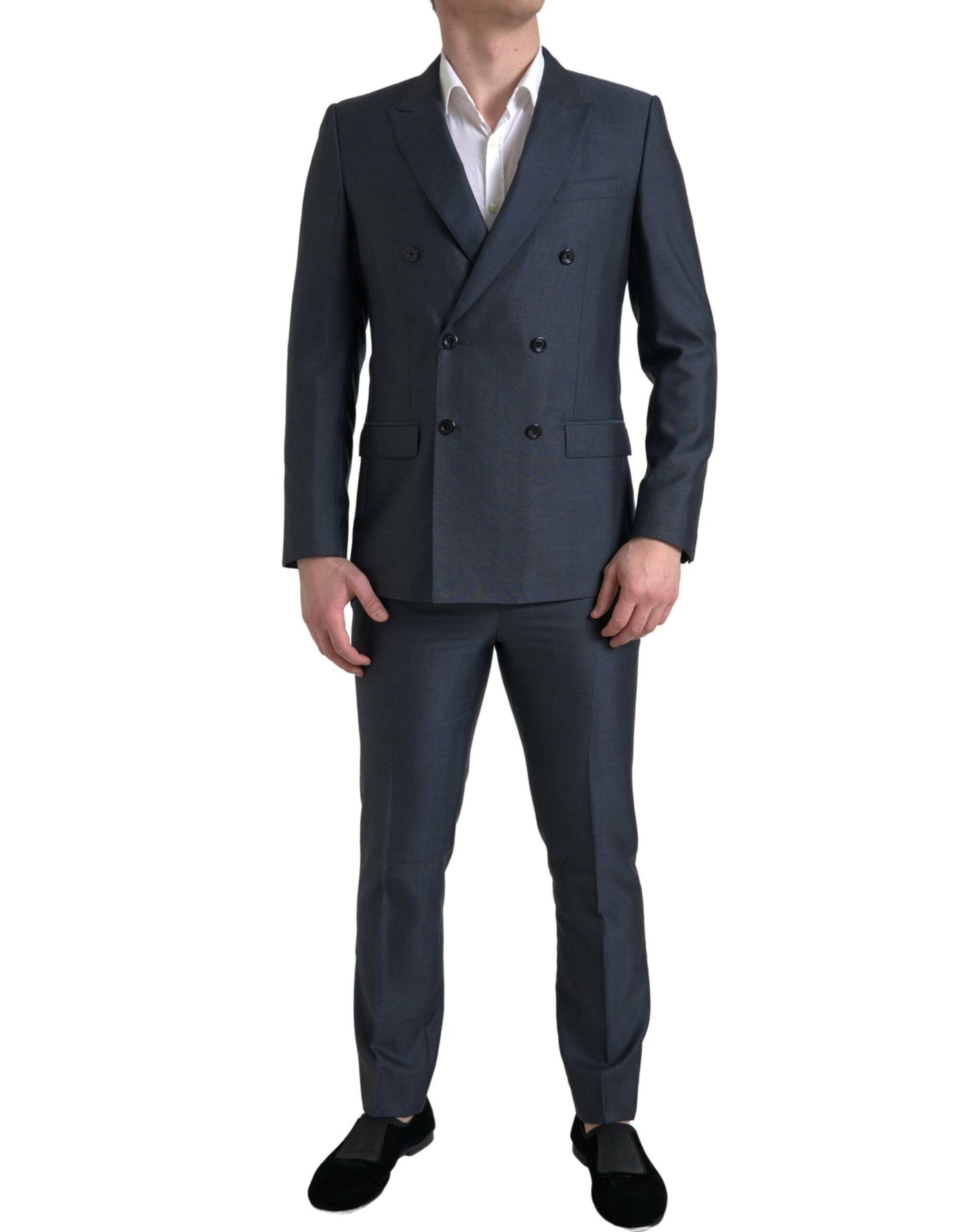 Dolce & Gabbana Blauer 2-teiliger Zweireiher MARTINI Anzug