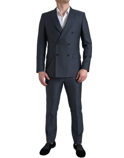Dolce & Gabbana Blauer 2-teiliger Zweireiher MARTINI Anzug