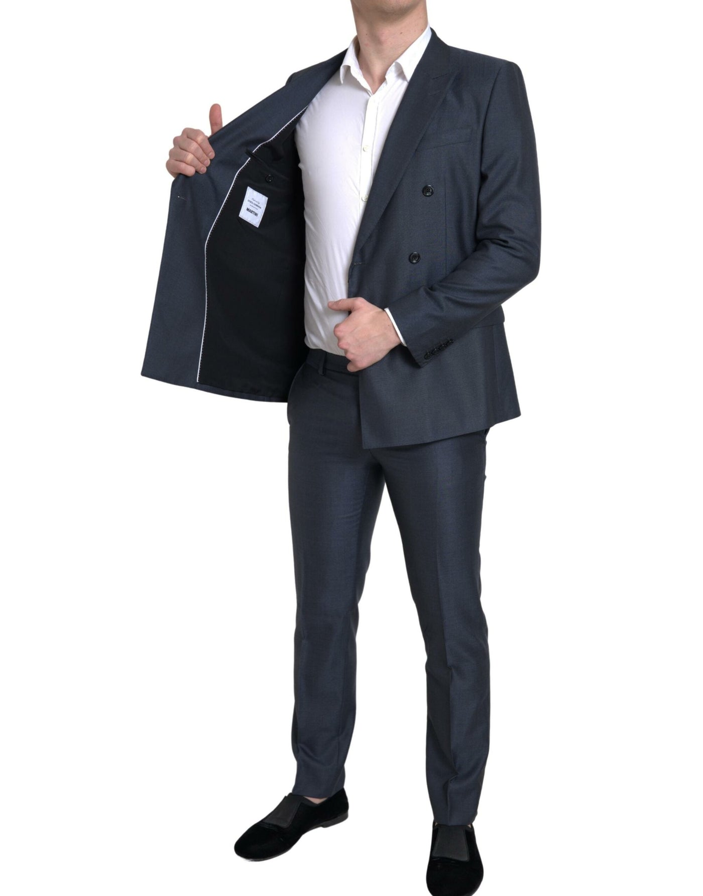 Dolce & Gabbana Blauer 2-teiliger Zweireiher MARTINI Anzug