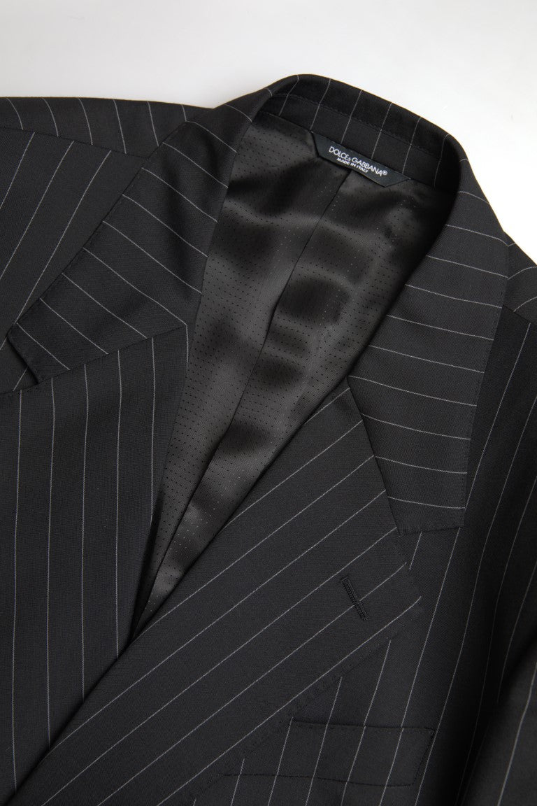 Dolce & Gabbana Schwarz gestreifter einreihiger SICILIA Blazer