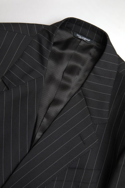 Dolce & Gabbana Schwarz gestreifter einreihiger SICILIA Blazer