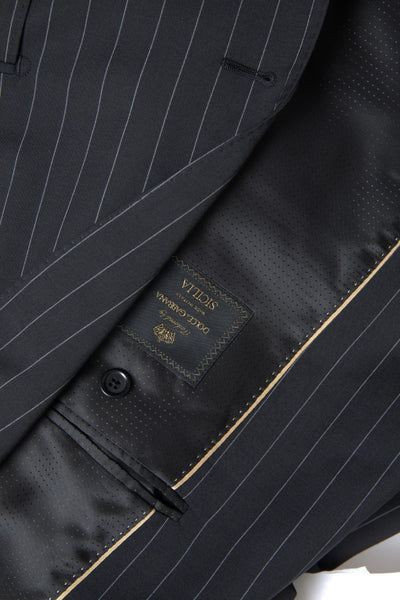 Dolce & Gabbana Schwarz gestreifter einreihiger SICILIA Blazer
