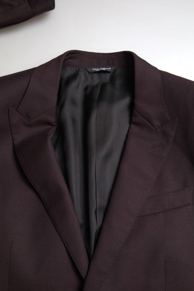 Dolce & Gabbana Kastanienbrauner 2-tlg. einreihiger MARTINI Anzug