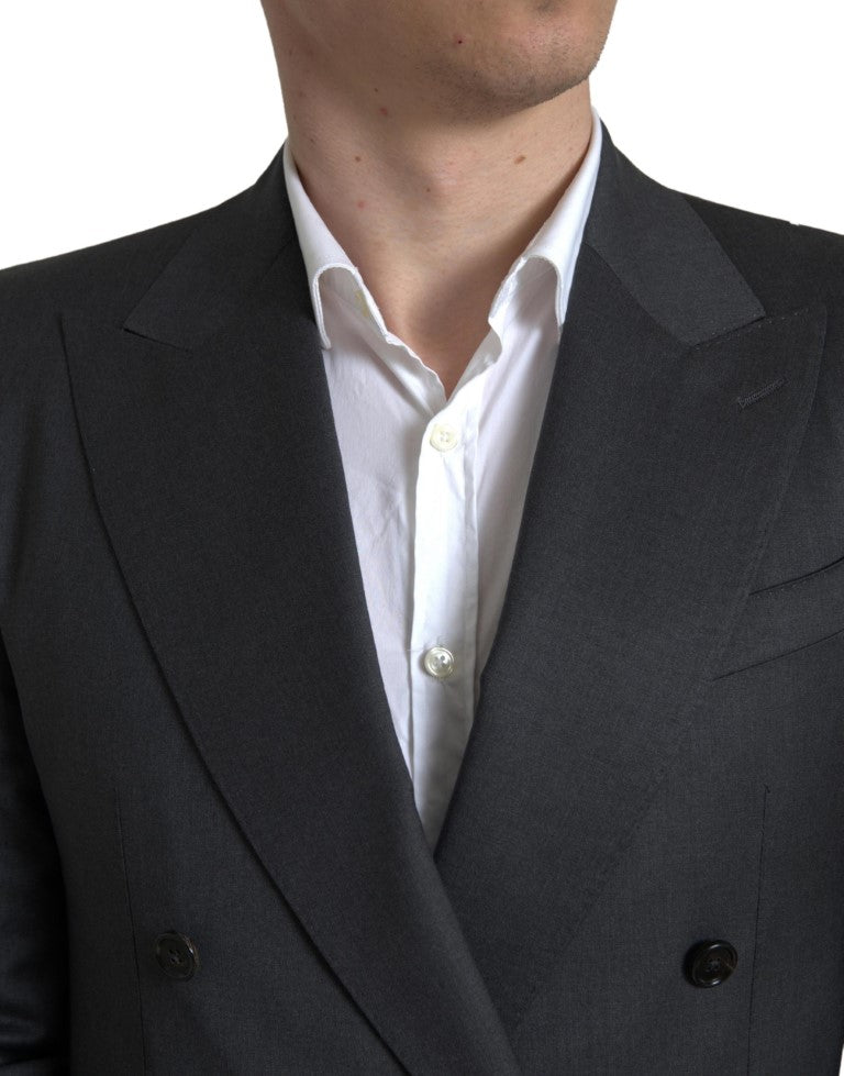 Dolce & Gabbana Grauer 2-teiliger Zweireiher SICILIA Anzug