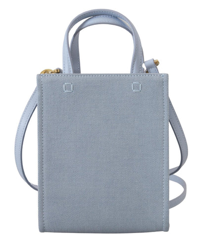 Givenchy Vertikale Wolke Mini-Umhängetasche aus blauem beschichtetem Canvas