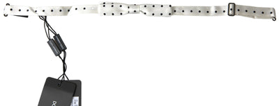 Dolce & Gabbana Weiße Seide Polka Dot Verstellbare Hals Männer Fliege