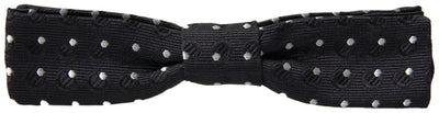 Dolce & Gabbana Schwarze Polka Dot Seide Verstellbare Männer Hals Papillon Fliege