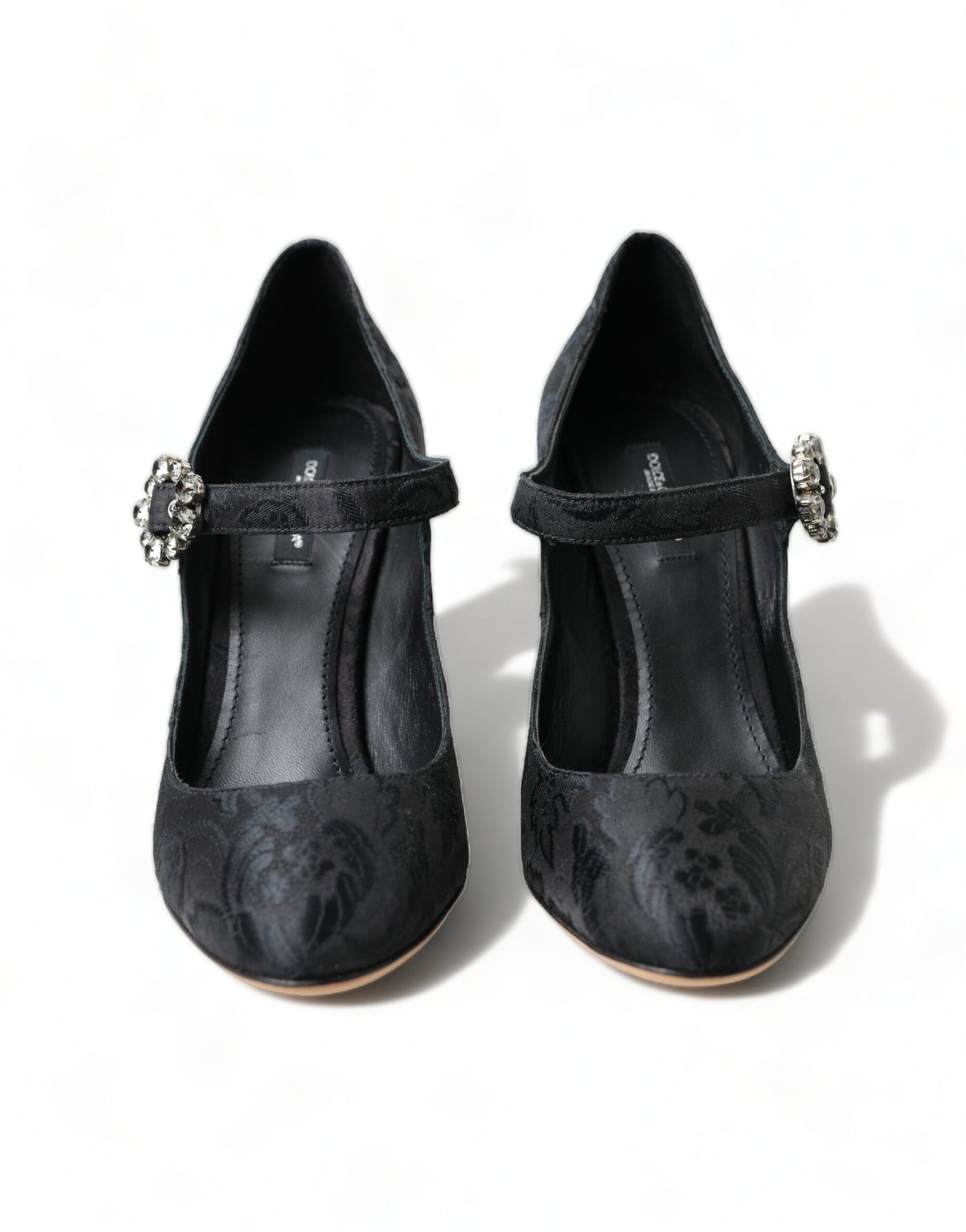 Dolce & Gabbana Schwarz Brokat Mary Janes Heels Pumps Schuhe