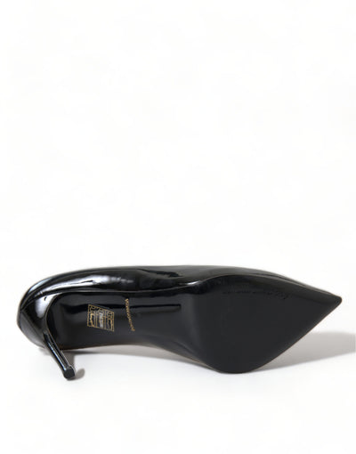 Dolce & Gabbana Schwarz Lackleder Pumps Heels Schuhe