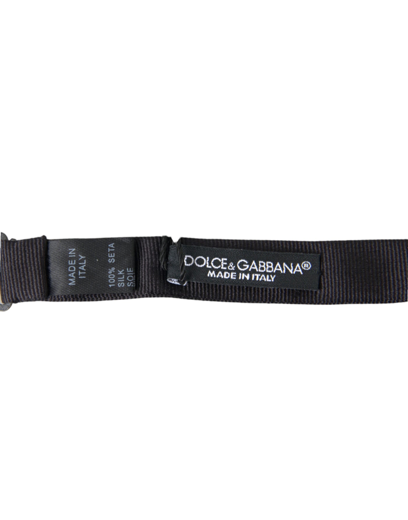 Dolce & Gabbana Schwarze, solide Seide, verstellbare Papillon-Fliege