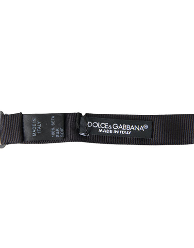 Dolce & Gabbana Schwarze, solide Seide, verstellbare Papillon-Fliege