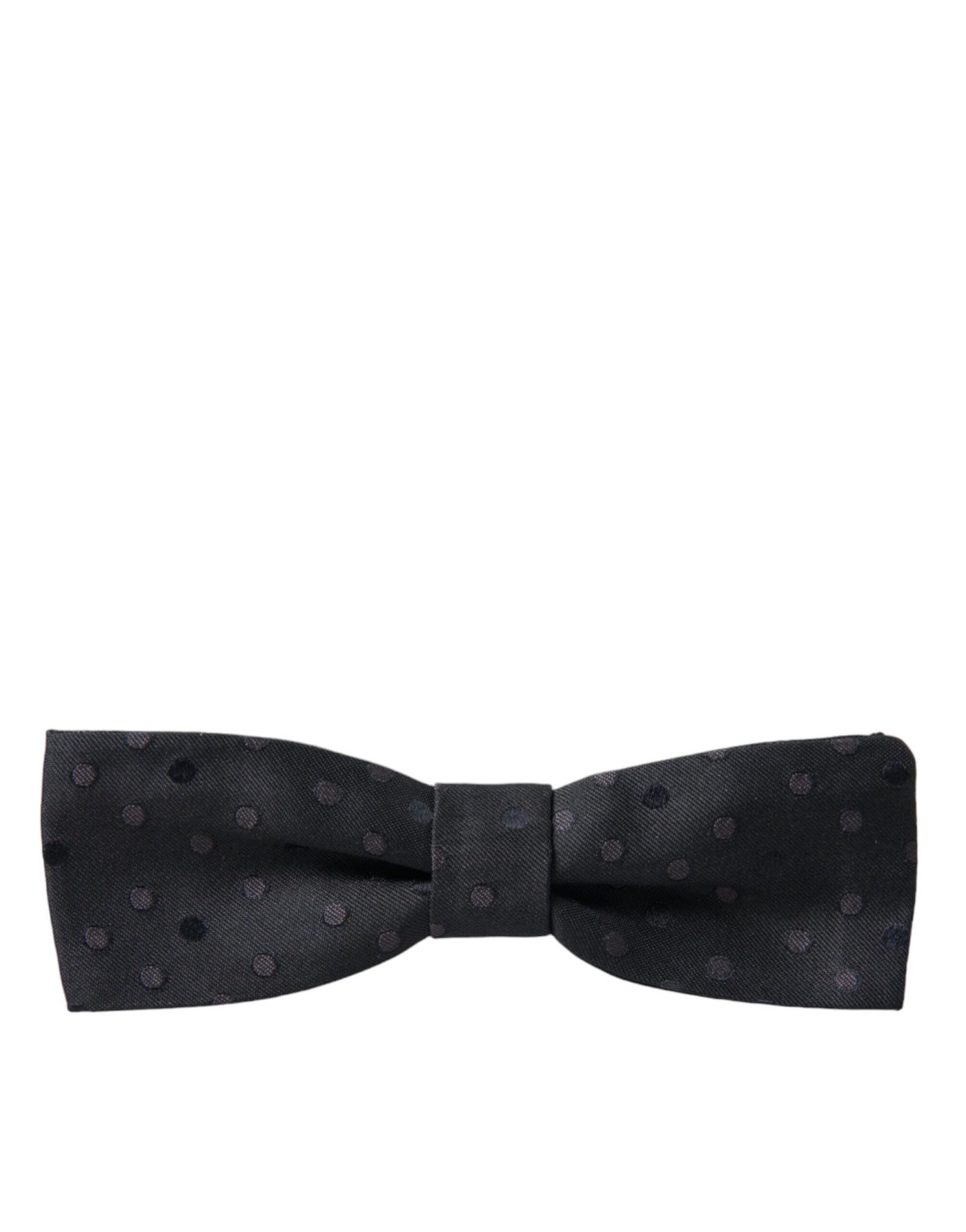 Dolce & Gabbana Graue Polka Dot Seide Verstellbare Hals Männer Papillon Fliege