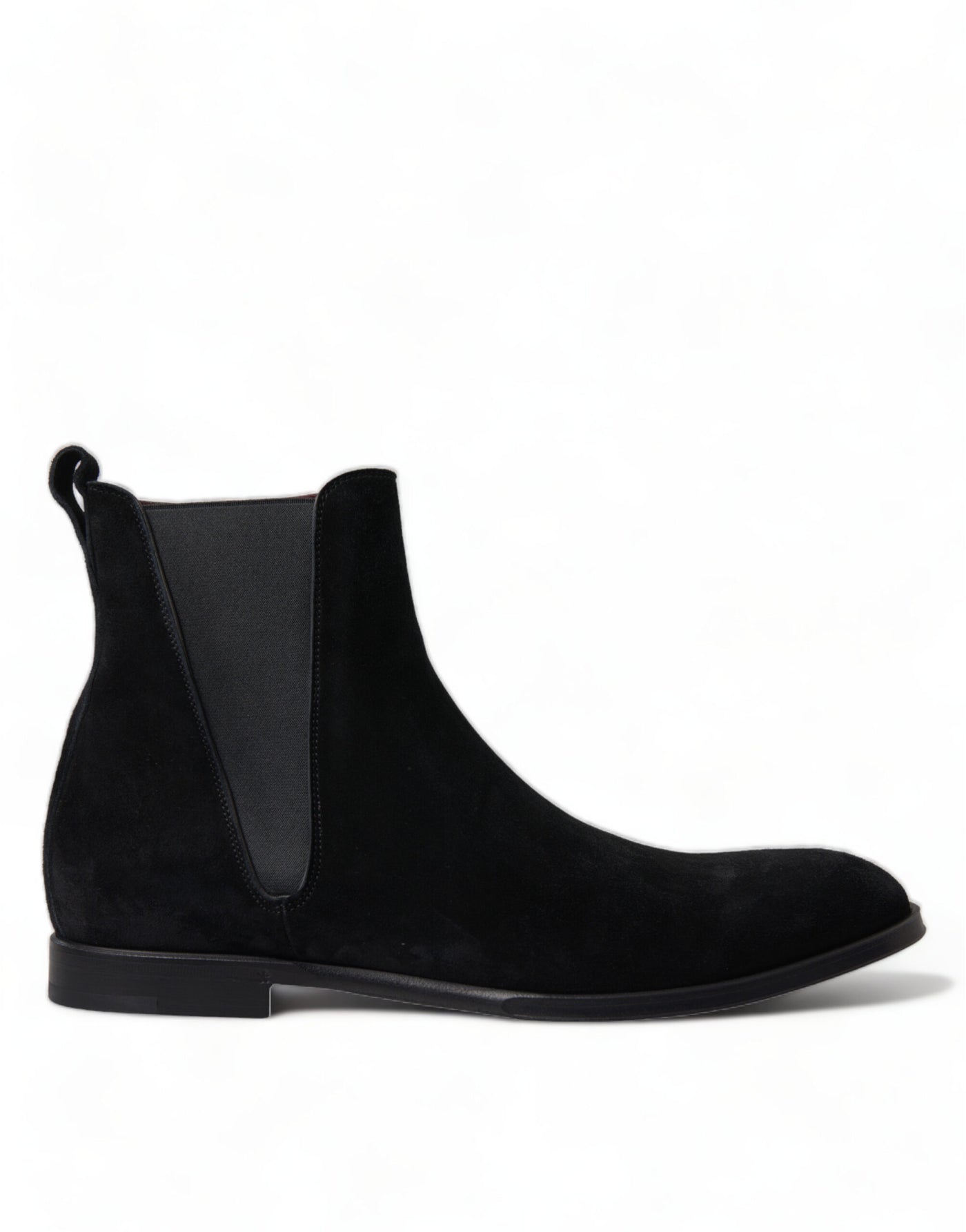 Dolce & Gabbana Schwarz Wildleder Leder Mid Calf Männer Stiefel Schuhe