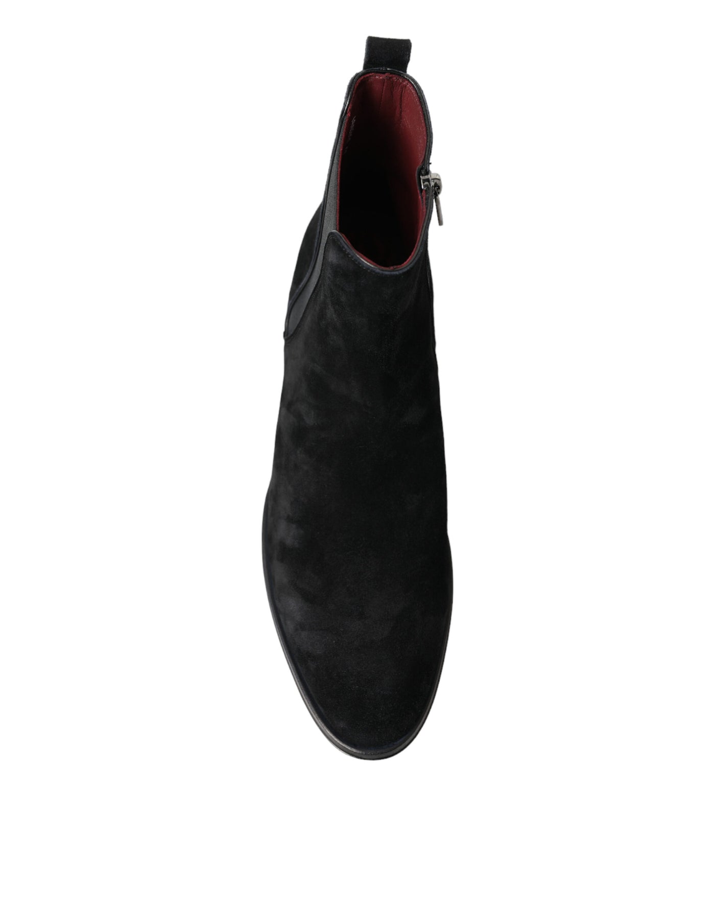 Dolce & Gabbana Schwarz Wildleder Leder Mid Calf Männer Stiefel Schuhe