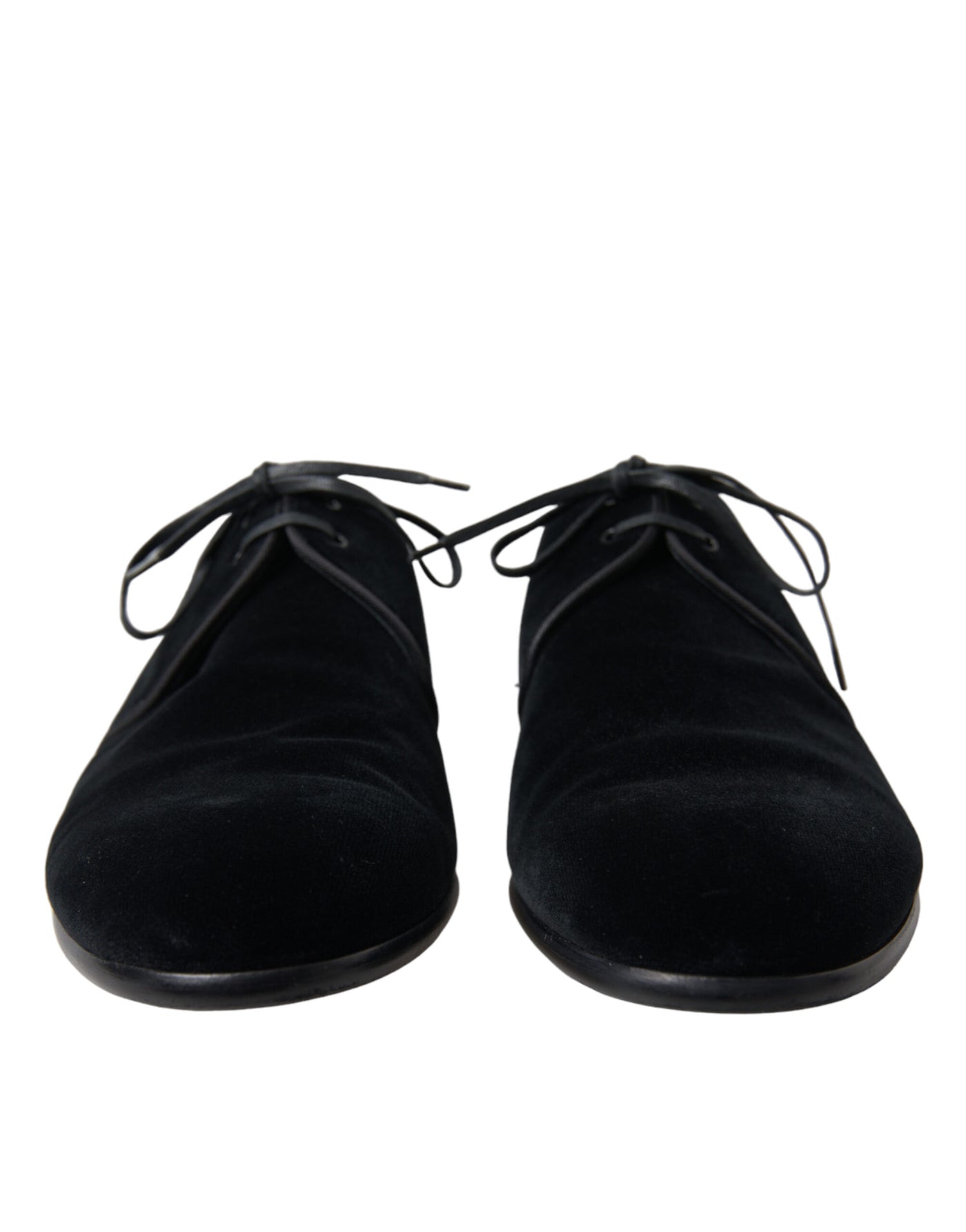 Dolce & Gabbana Schwarze Samtschnürer für formelle Derby-Schuhe