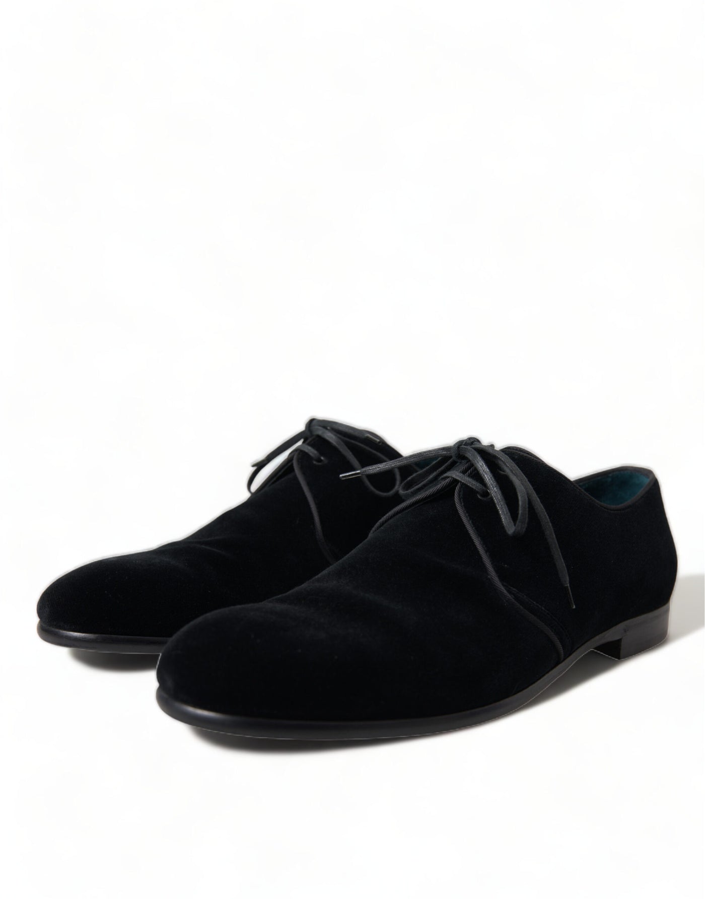 Dolce & Gabbana Schwarze Samtschnürer für formelle Derby-Schuhe