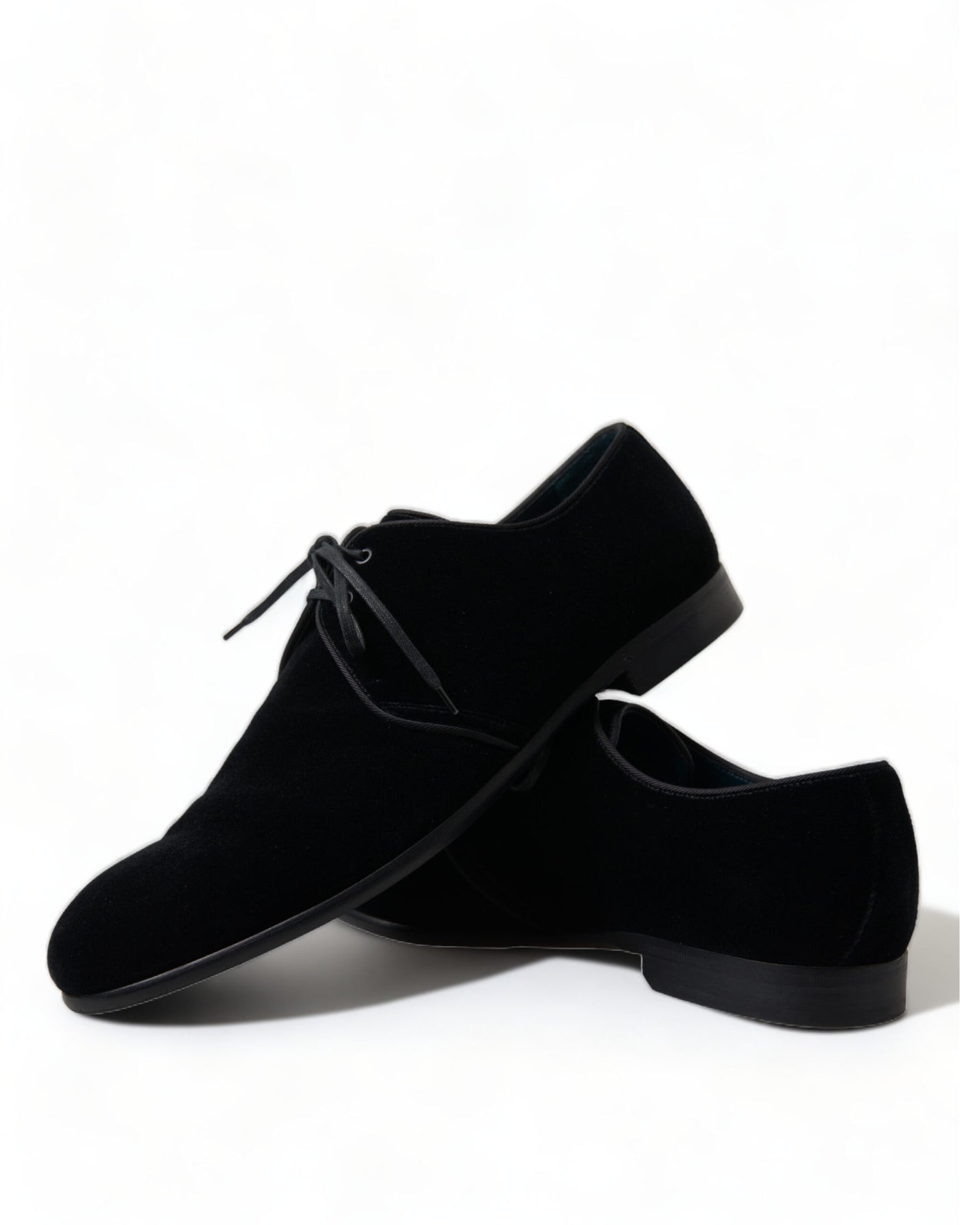 Dolce & Gabbana Schwarze Samtschnürer für formelle Derby-Schuhe