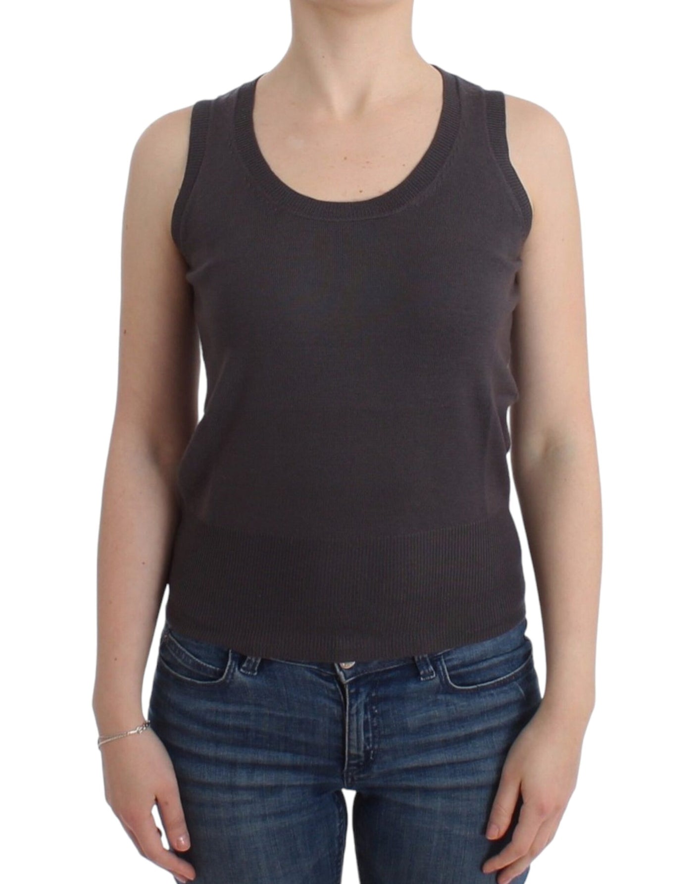 John Galliano Braunes Strick-Tanktop