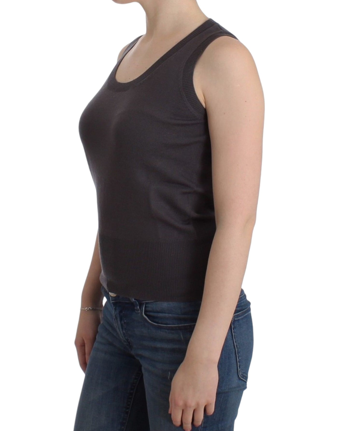 John Galliano Braunes Strick-Tanktop