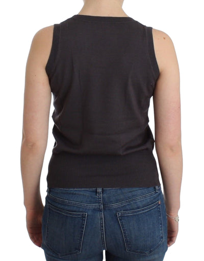 John Galliano Braunes Strick-Tanktop
