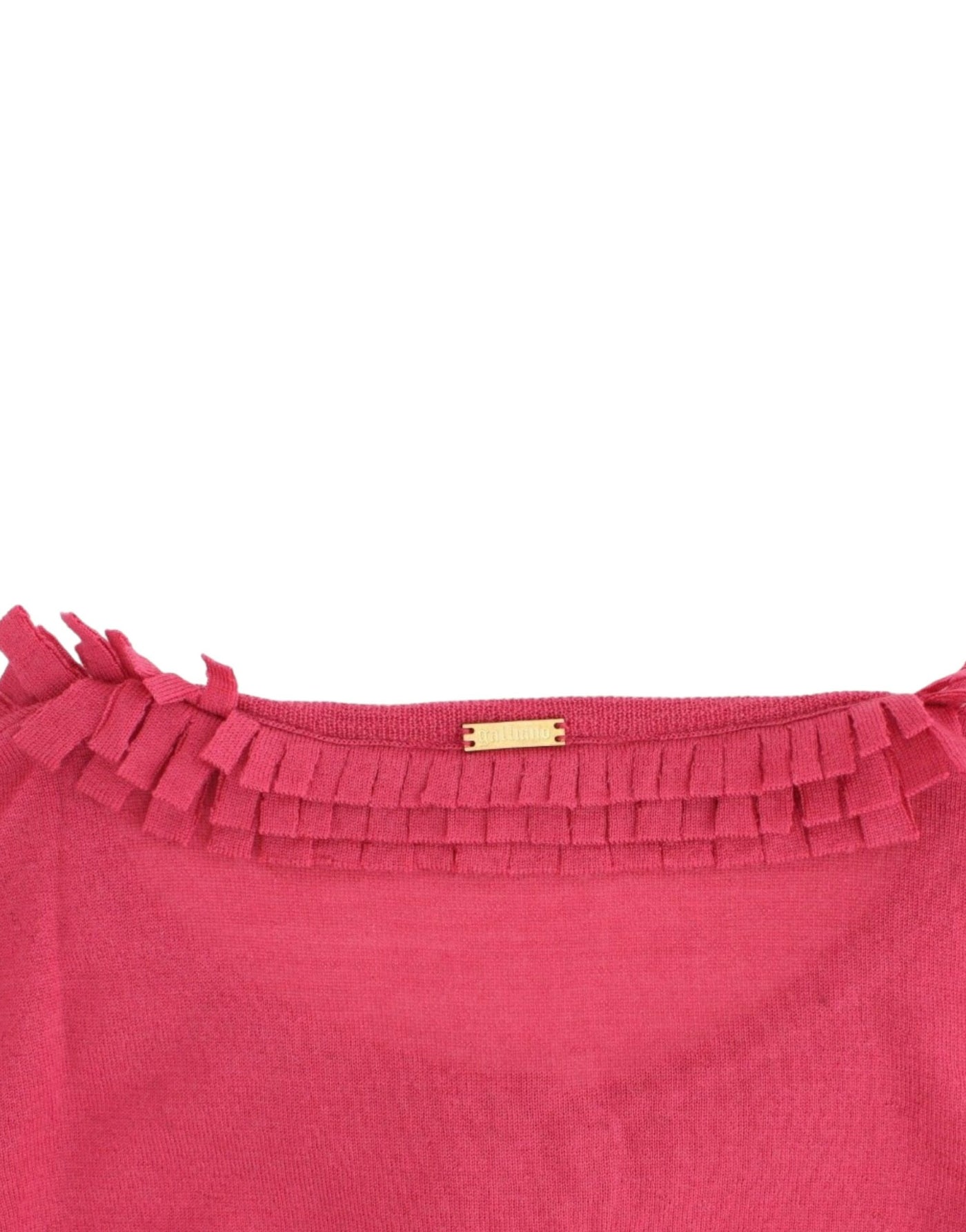 John Galliano Rosa Wollstrickjacke