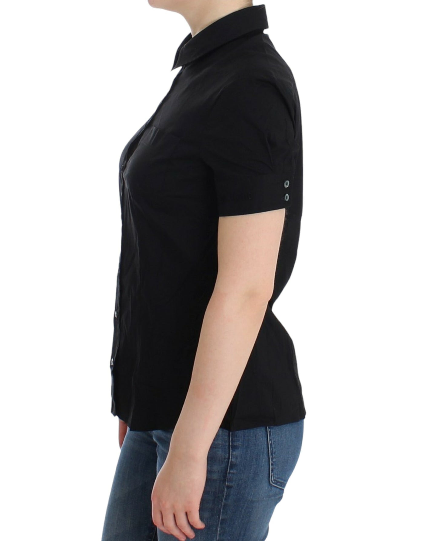 John Galliano Schwarzes Baumwollshirt-Top