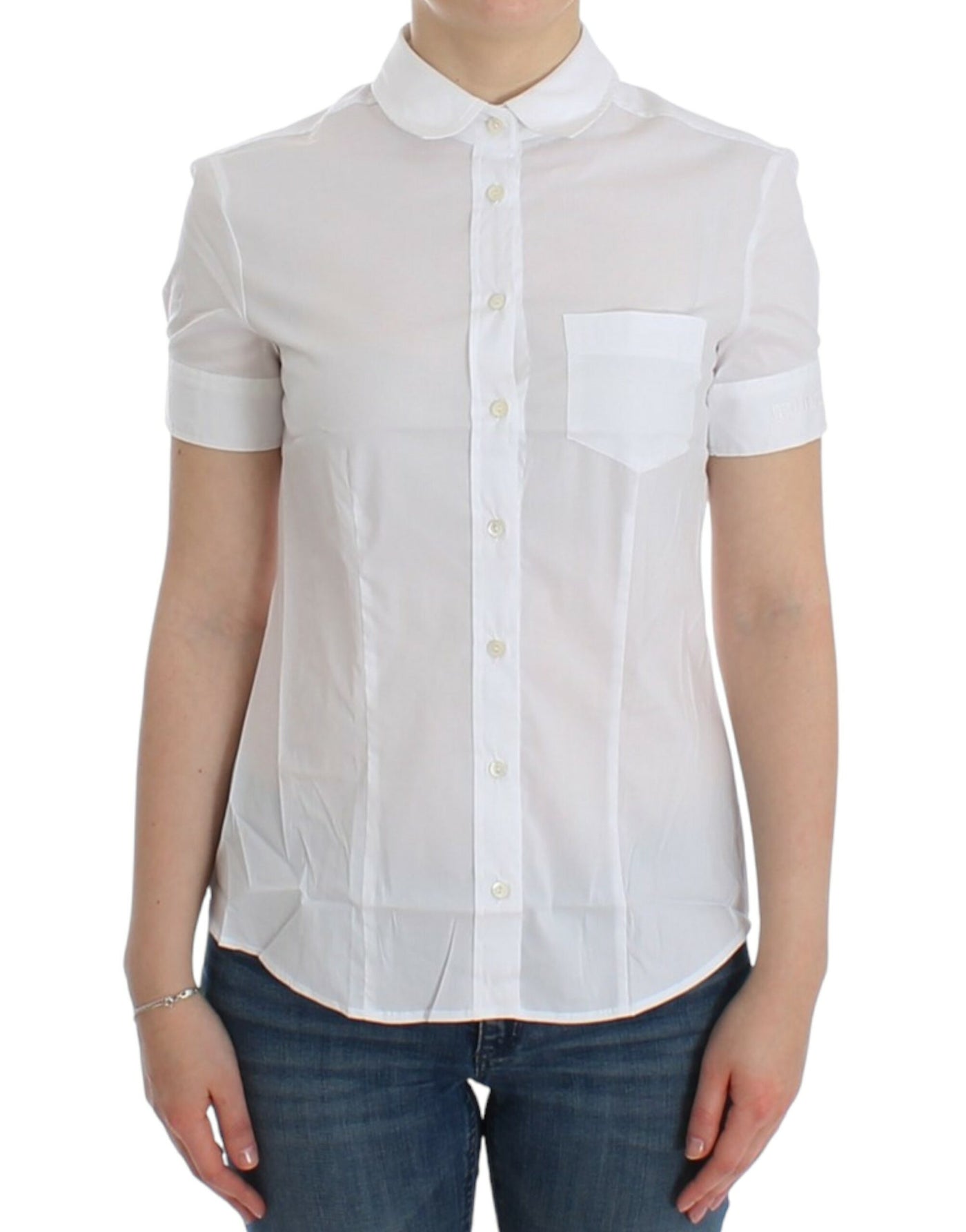 John Galliano Weißes Baumwollshirt Top