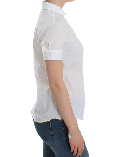 John Galliano Weißes Baumwollshirt Top