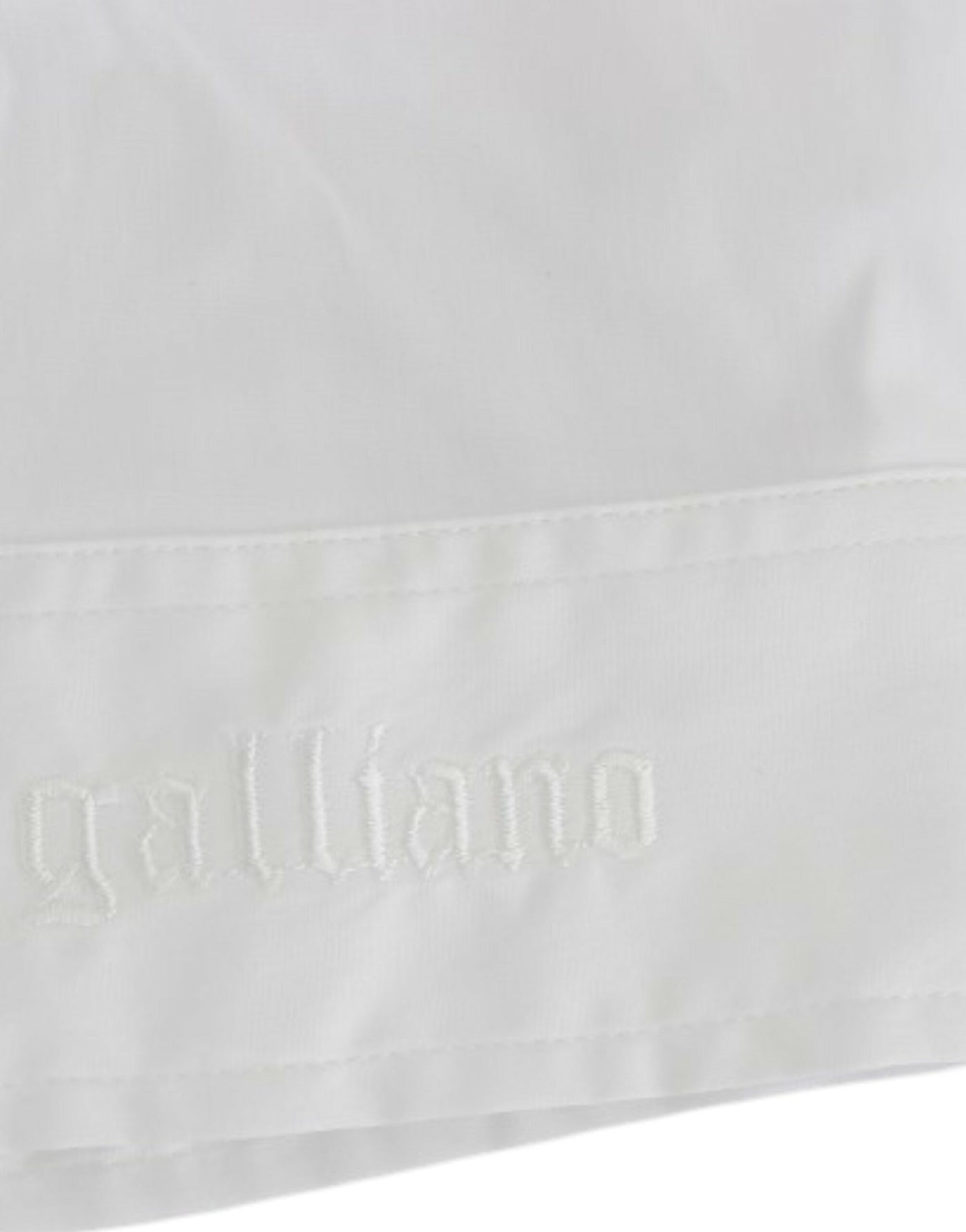 John Galliano Weißes Baumwollshirt Top