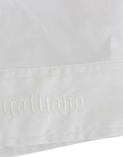 John Galliano Weißes Baumwollshirt Top
